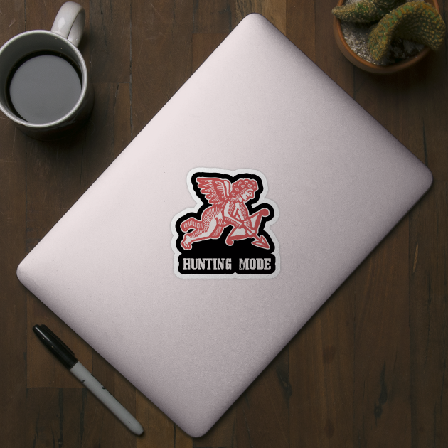 Cupid Hunting Mode Valentine Humor T-Shirt by creative
